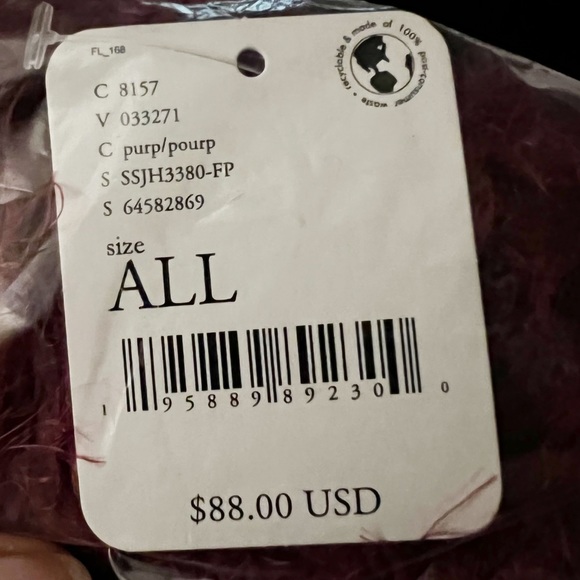 ❗️LAST 1❗️ NWT Free People Diamondback Cozy Kimono Wrap in Purple OS - Picture 4 of 6